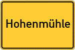 Place name sign Hohenmühle