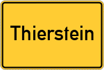 Place name sign Thierstein