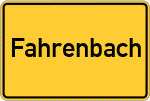 Place name sign Fahrenbach