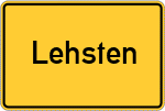Place name sign Lehsten