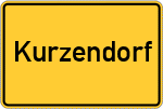 Place name sign Kurzendorf, Mittelfranken