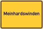 Place name sign Meinhardswinden, Mittelfranken