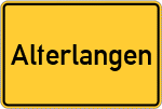 Place name sign Alterlangen