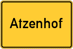 Place name sign Atzenhof