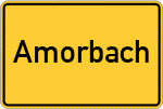 Place name sign Amorbach