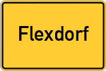 Place name sign Flexdorf