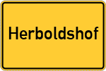 Place name sign Herboldshof