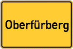 Place name sign Oberfürberg, Bayern