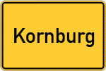 Place name sign Kornburg, Worzeldorf