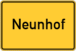 Place name sign Neunhof