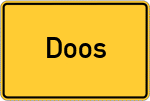 Place name sign Doos
