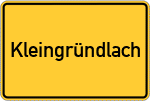Place name sign Kleingründlach