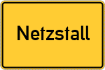 Place name sign Netzstall