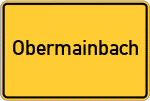 Place name sign Obermainbach