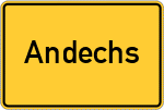 Place name sign Andechs