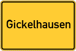 Place name sign Gickelhausen, Mittelfranken
