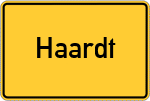 Place name sign Haardt, Mittelfranken