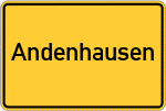 Place name sign Andenhausen