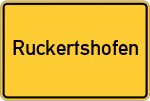Place name sign Ruckertshofen, Mittelfranken