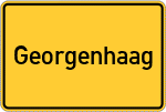 Place name sign Georgenhaag, Mittelfranken