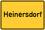 Place name sign Heinersdorf, Kreis Feuchtwangen