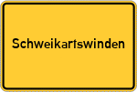 Place name sign Schweikartswinden