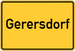 Place name sign Gerersdorf