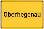 Place name sign Oberhegenau