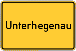 Place name sign Unterhegenau
