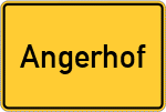 Place name sign Angerhof