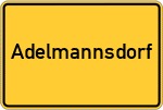 Place name sign Adelmannsdorf, Mittelfranken