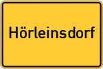 Place name sign Hörleinsdorf, Mittelfranken
