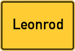 Place name sign Leonrod, Mittelfranken