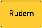 Place name sign Rüdern, Mittelfranken