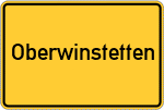 Place name sign Oberwinstetten