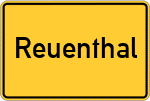 Place name sign Reuenthal