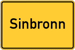Place name sign Sinbronn