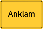 Place name sign Anklam