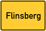 Place name sign Flinsberg