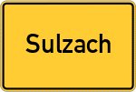 Place name sign Sulzach, Mittelfranken