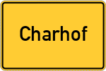 Place name sign Charhof