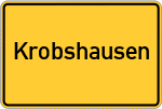 Place name sign Krobshausen