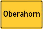 Place name sign Oberahorn