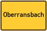 Place name sign Oberransbach