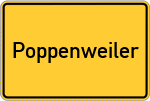 Place name sign Poppenweiler