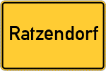 Place name sign Ratzendorf