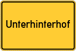 Place name sign Unterhinterhof
