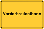 Place name sign Vorderbreitenthann