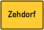 Place name sign Zehdorf