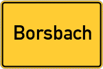 Place name sign Borsbach